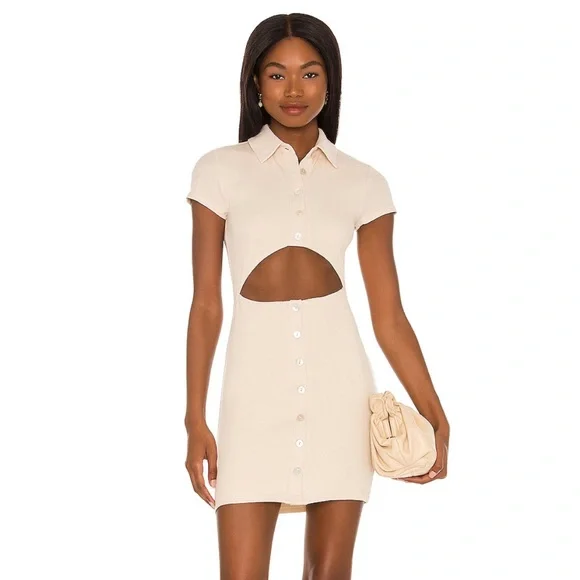 Lovers and Friends “Tara” Mini Dress in Sand | Size XXS - Picture 1 of 14